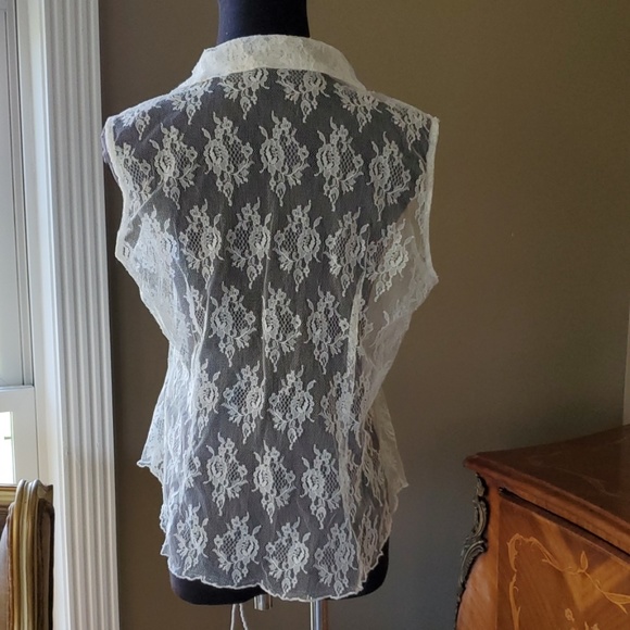 Uniform Lace Sleeveless Shirt by John Paul Richard - Picture 3 of 5